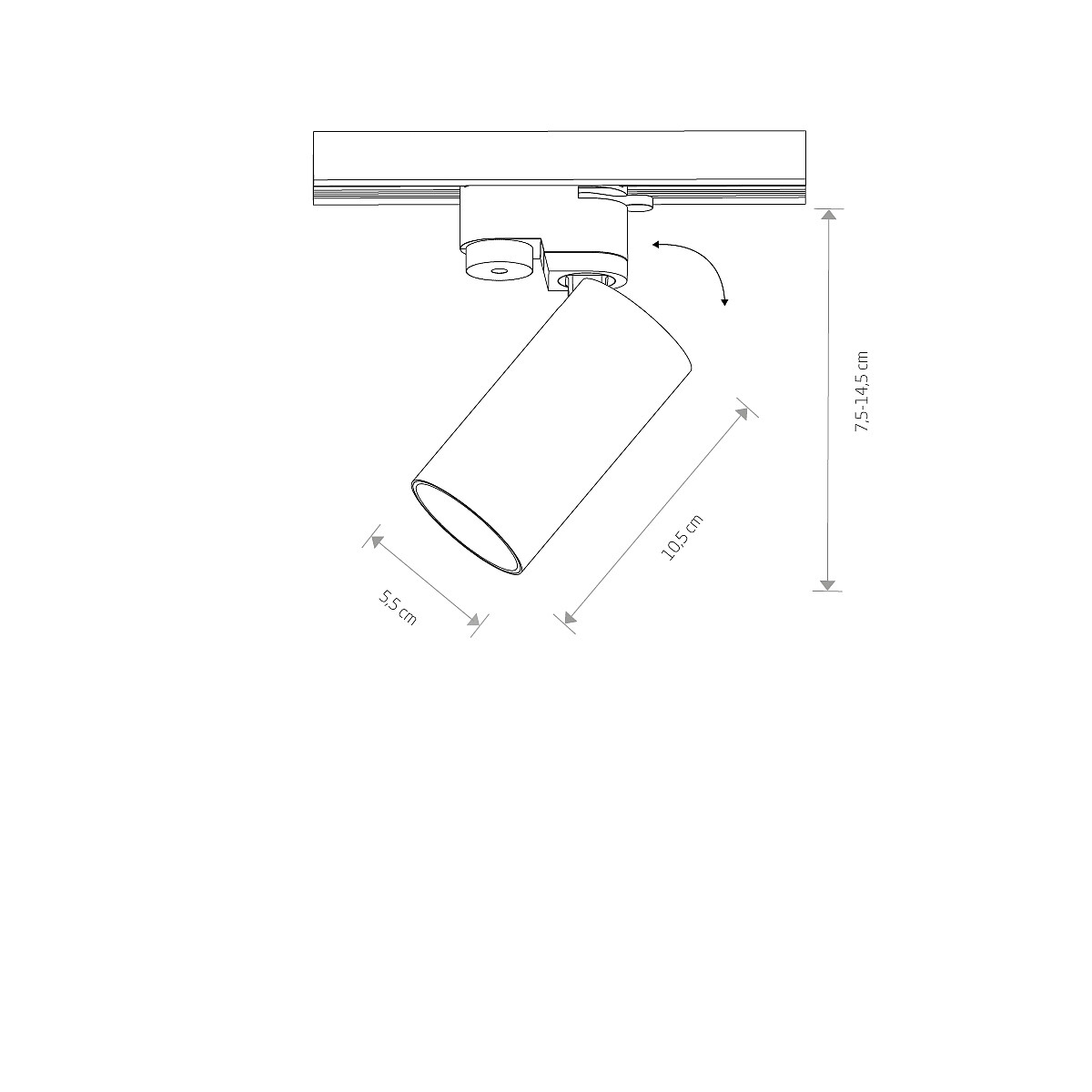 PROFILE MONO SPOT FOR 1-CIRCUIT Proiector Șină Detail 3