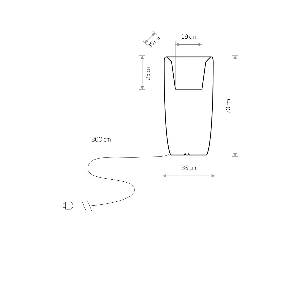 PORTABLE LAMP FLOWERPOT M Detail 3