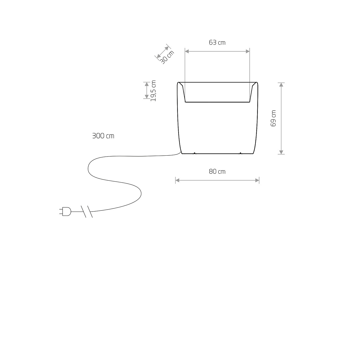 PORTABLE LAMP FLOWERPOT L Detail 3