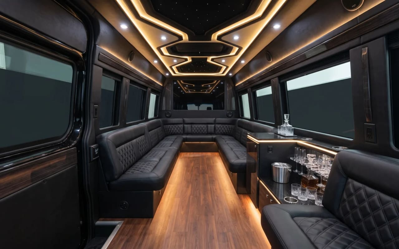 Inside the Sprinter Limo