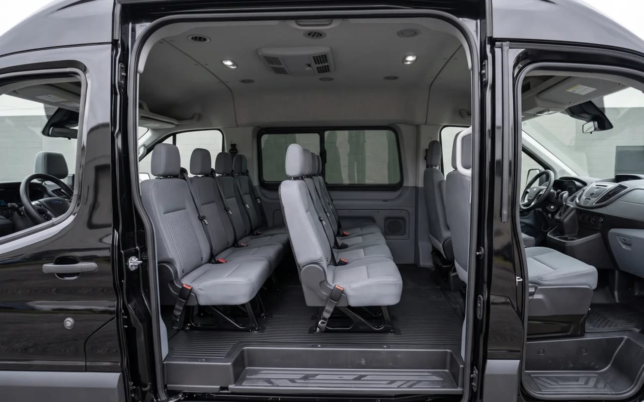 Inside the Transit Van