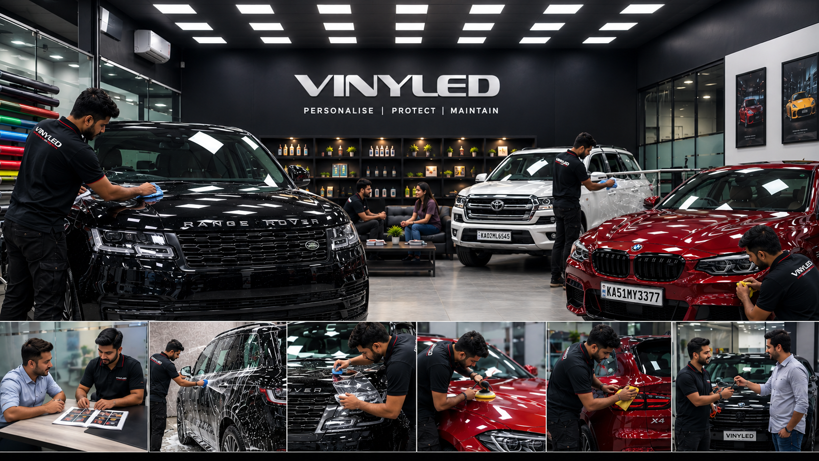 VINYLED professional motorcycle PPF installation and vehicle protection work in Bengaluru