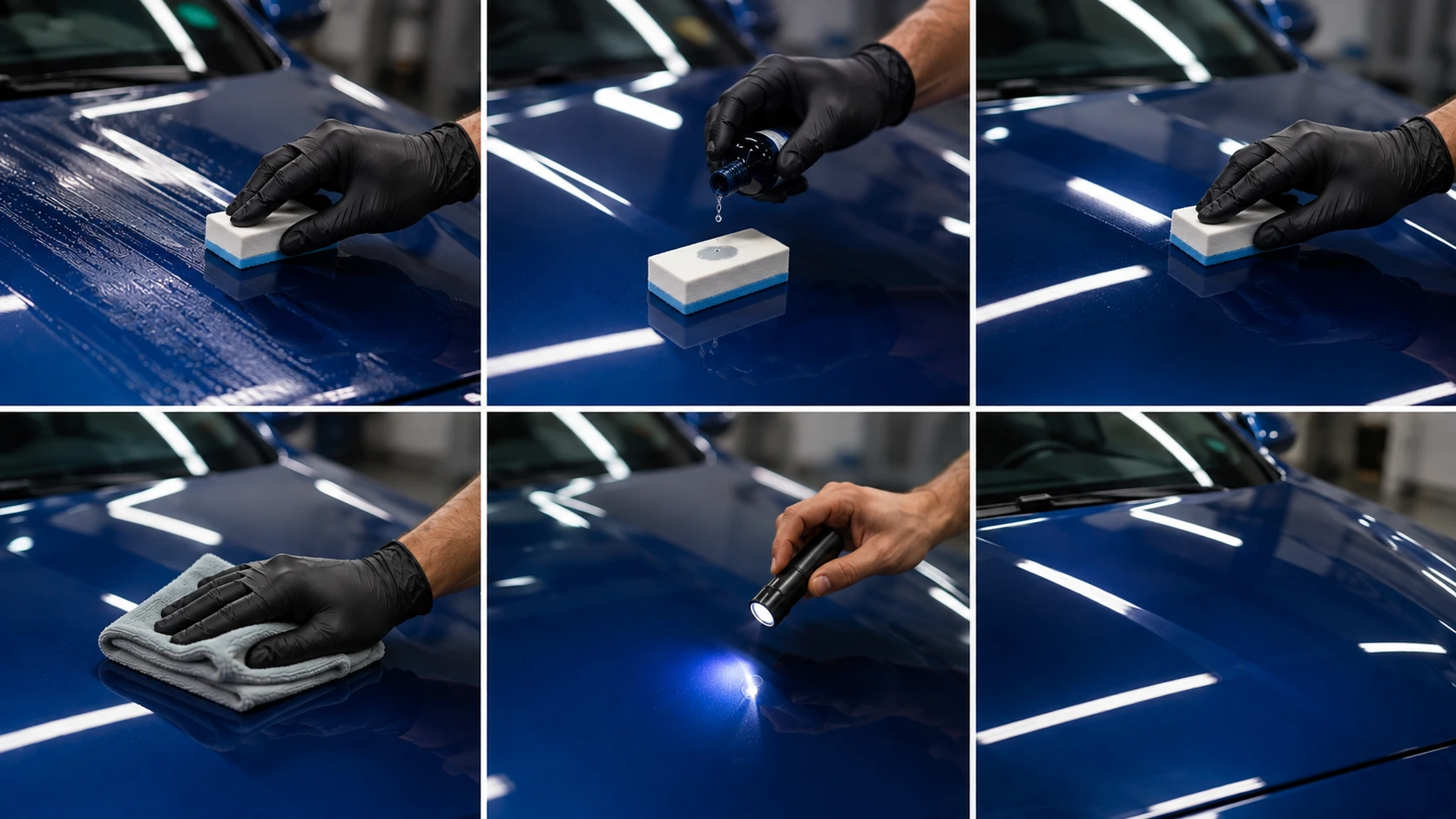 Professional ceramic coating process at VINYLED Bangalore