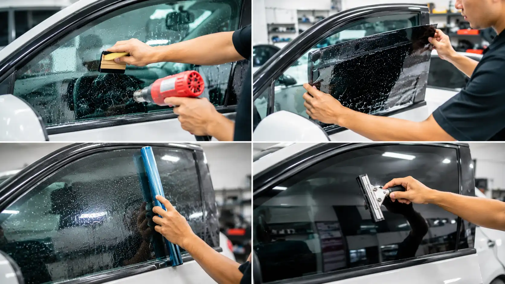 Professional automotive window film installation process in Bangalore