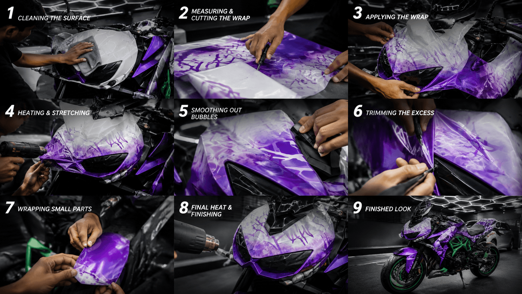 Professional vinyl installation detail at VINYLED