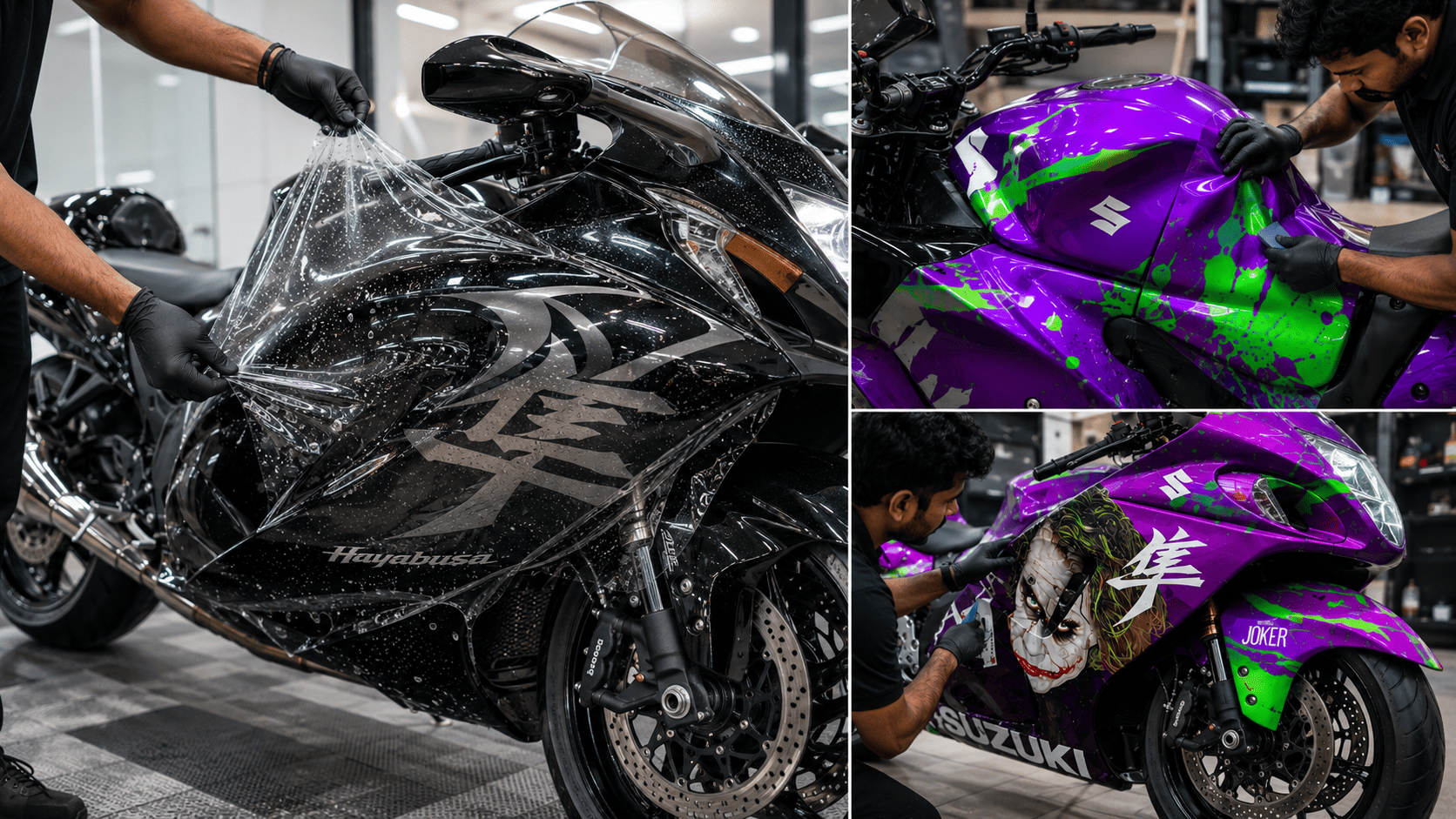 VINYLED bike PPF, motorcycle ceramic coating and bike styling services in Bangalore
