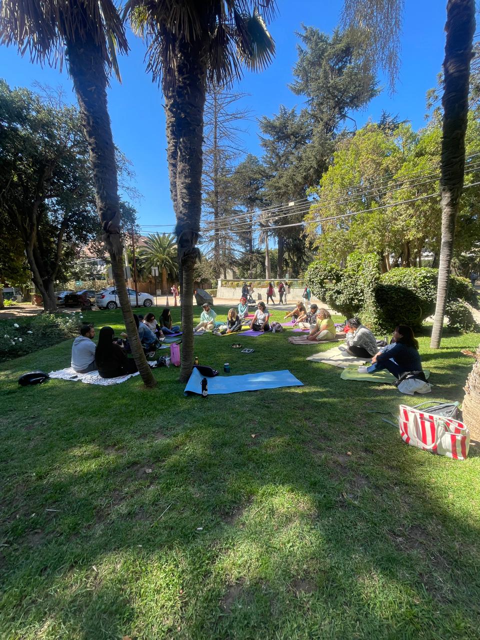 Participante enfocando su atención durante la práctica somática
