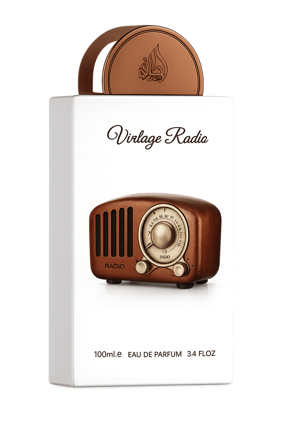 Lattafa Vintage Radio perfume bottle
