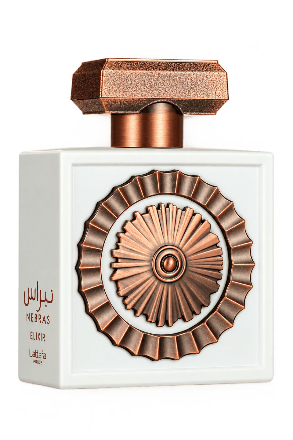 Lattafa Nebras Elixir perfume bottle