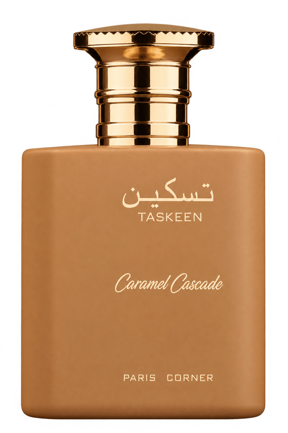 Paris Corner Taskeen Caramel Cascade perfume bottle