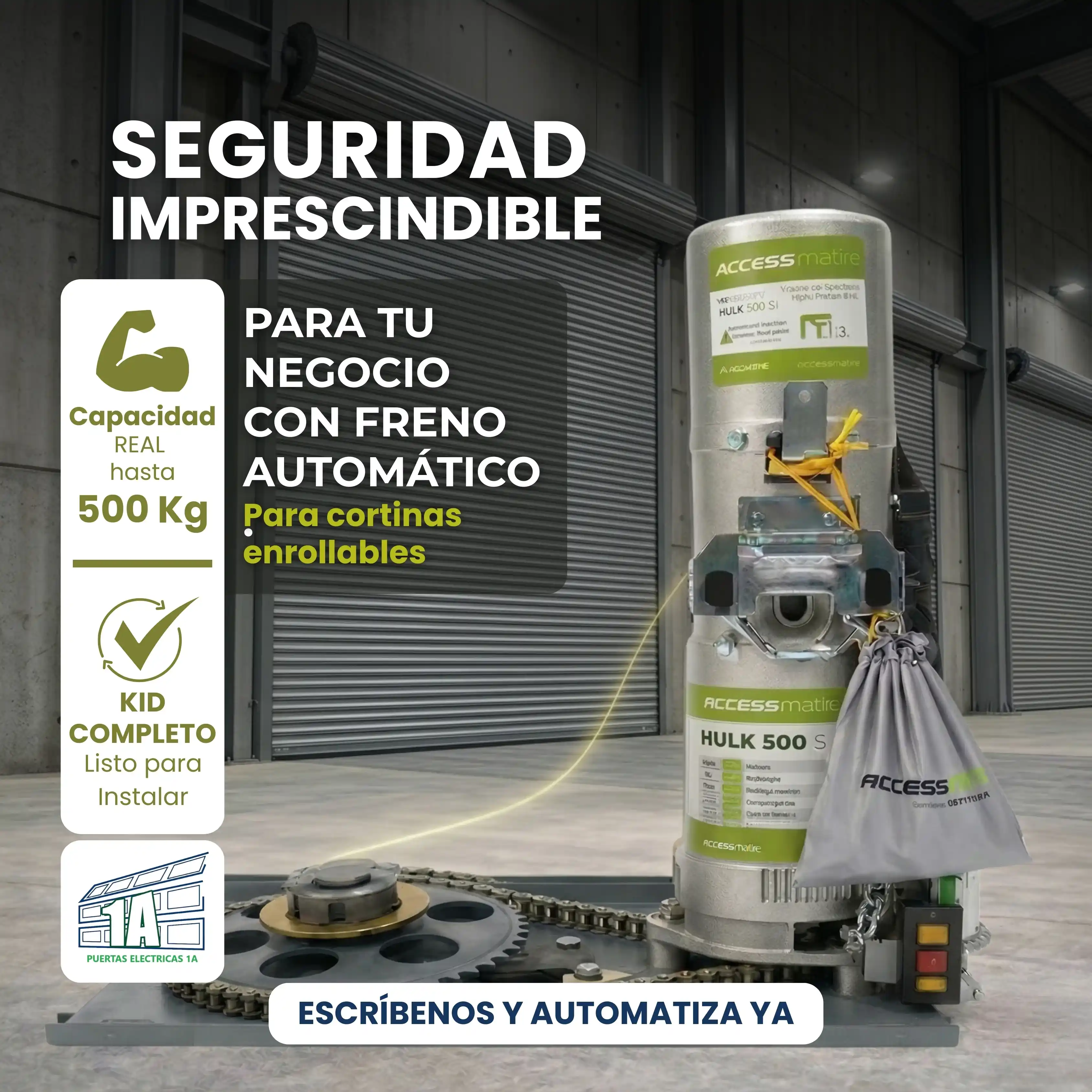 Motor V8 para portones eléctricos industriales