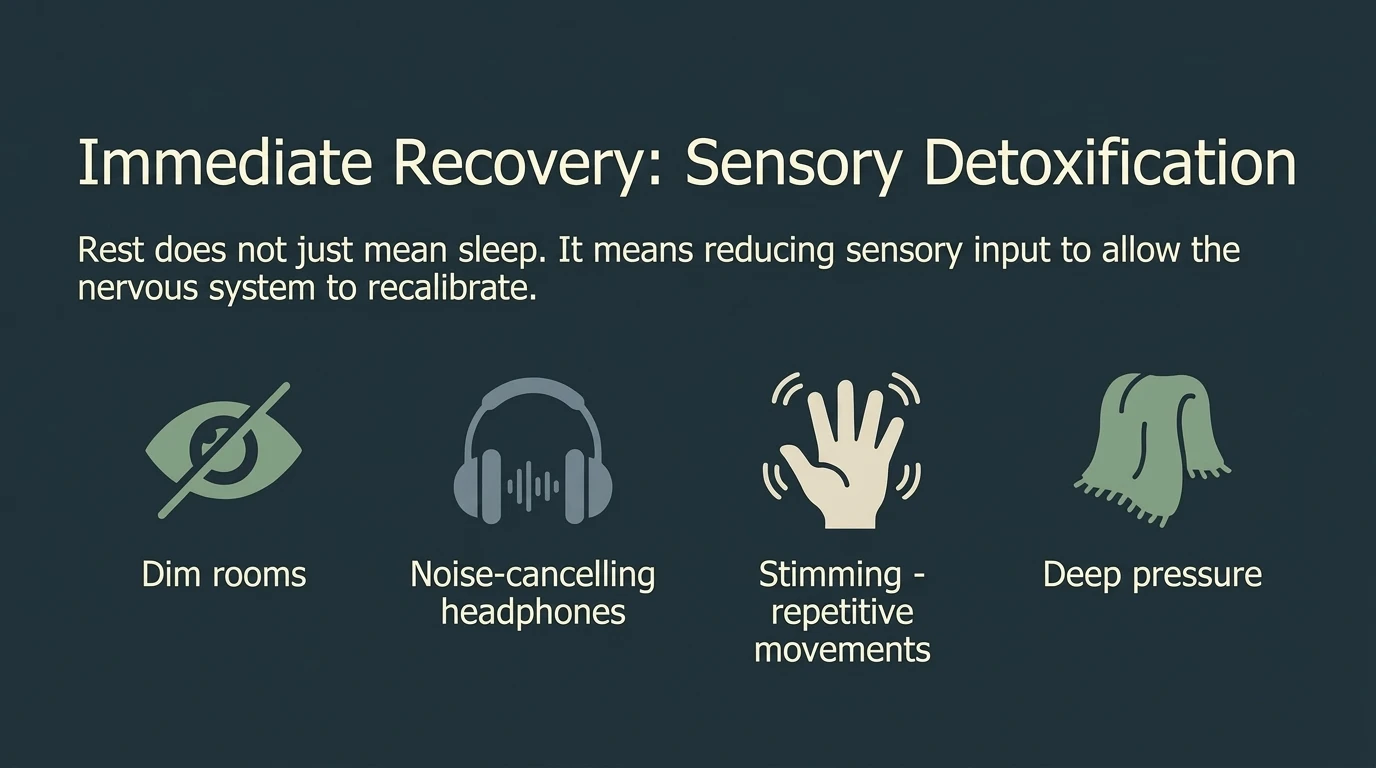 Immediate recovery through sensory detox - rest is not just sleep but reducing sensory input