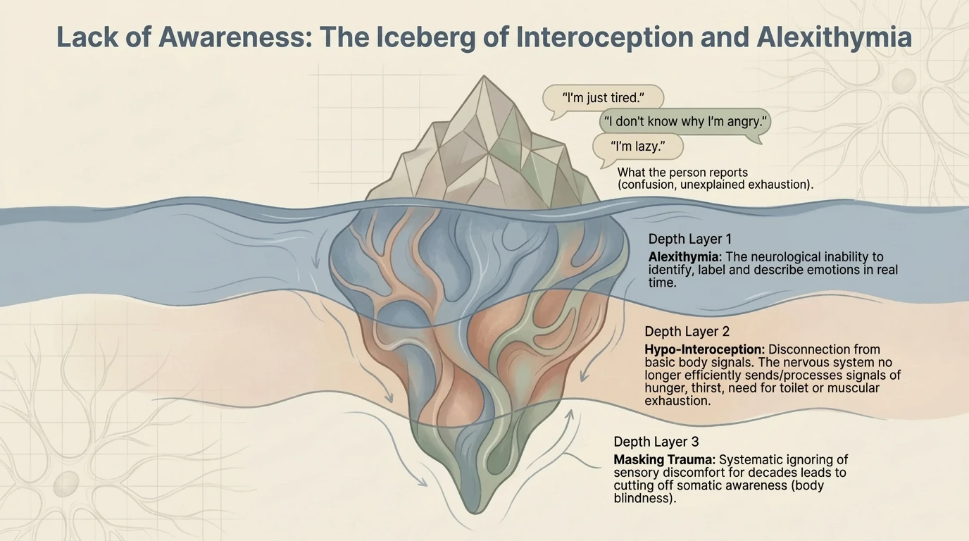 The Interoception and Alexithymia Iceberg: visible surface versus invisible depths of neurodivergent collapse