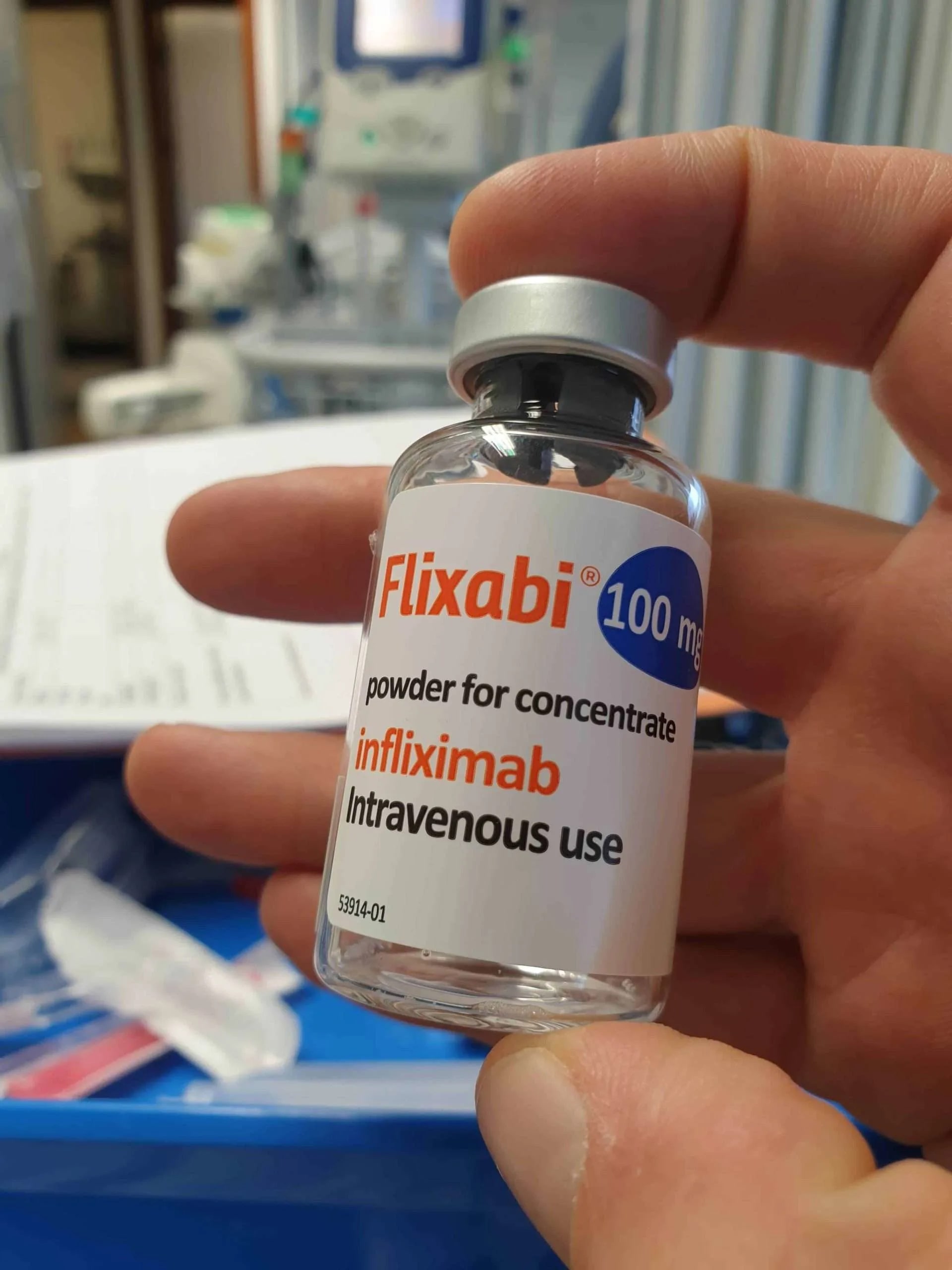 Infliximab vial, September 2019