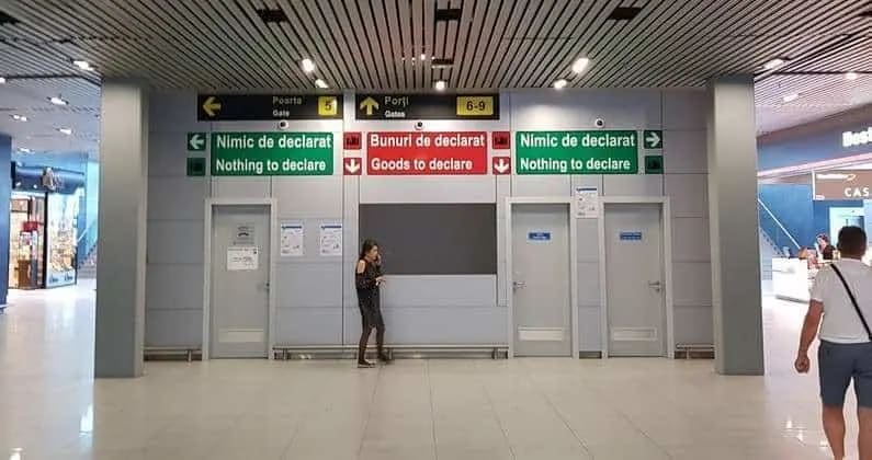 Red channel — Goods to declare — Henri Coanda Airport