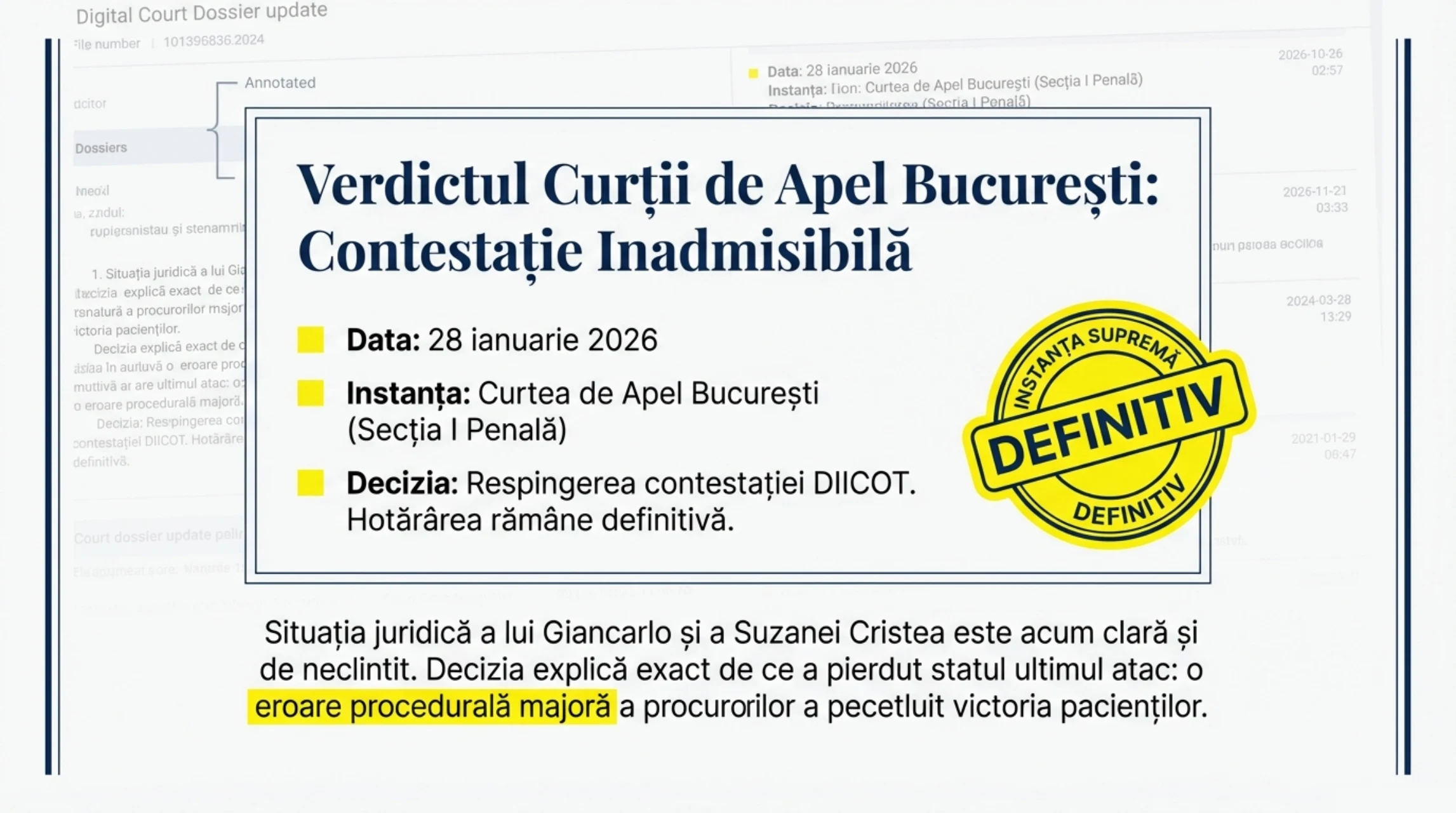 Introducere contextuala — victoria procedurala