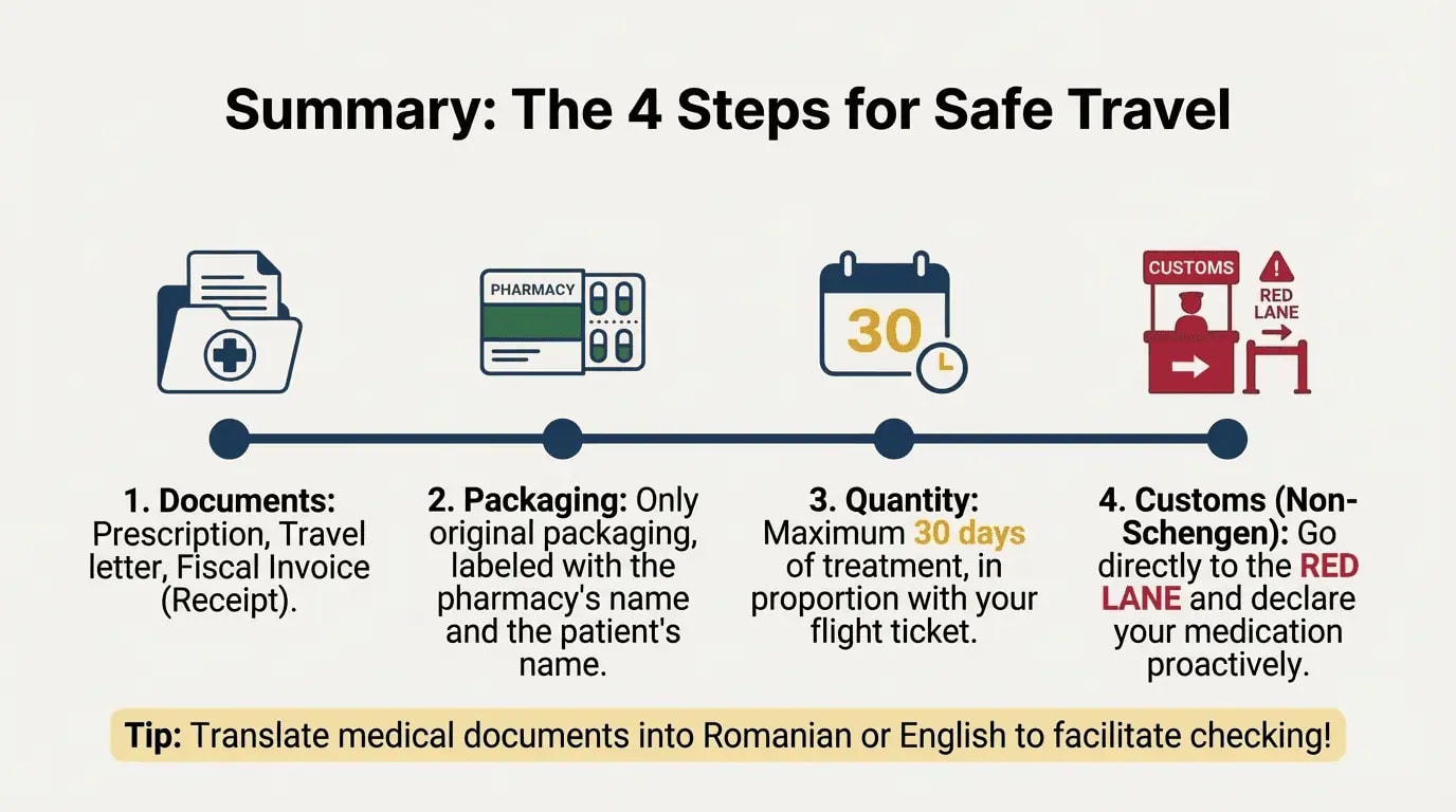 Summary: The 4 steps for a safe journey