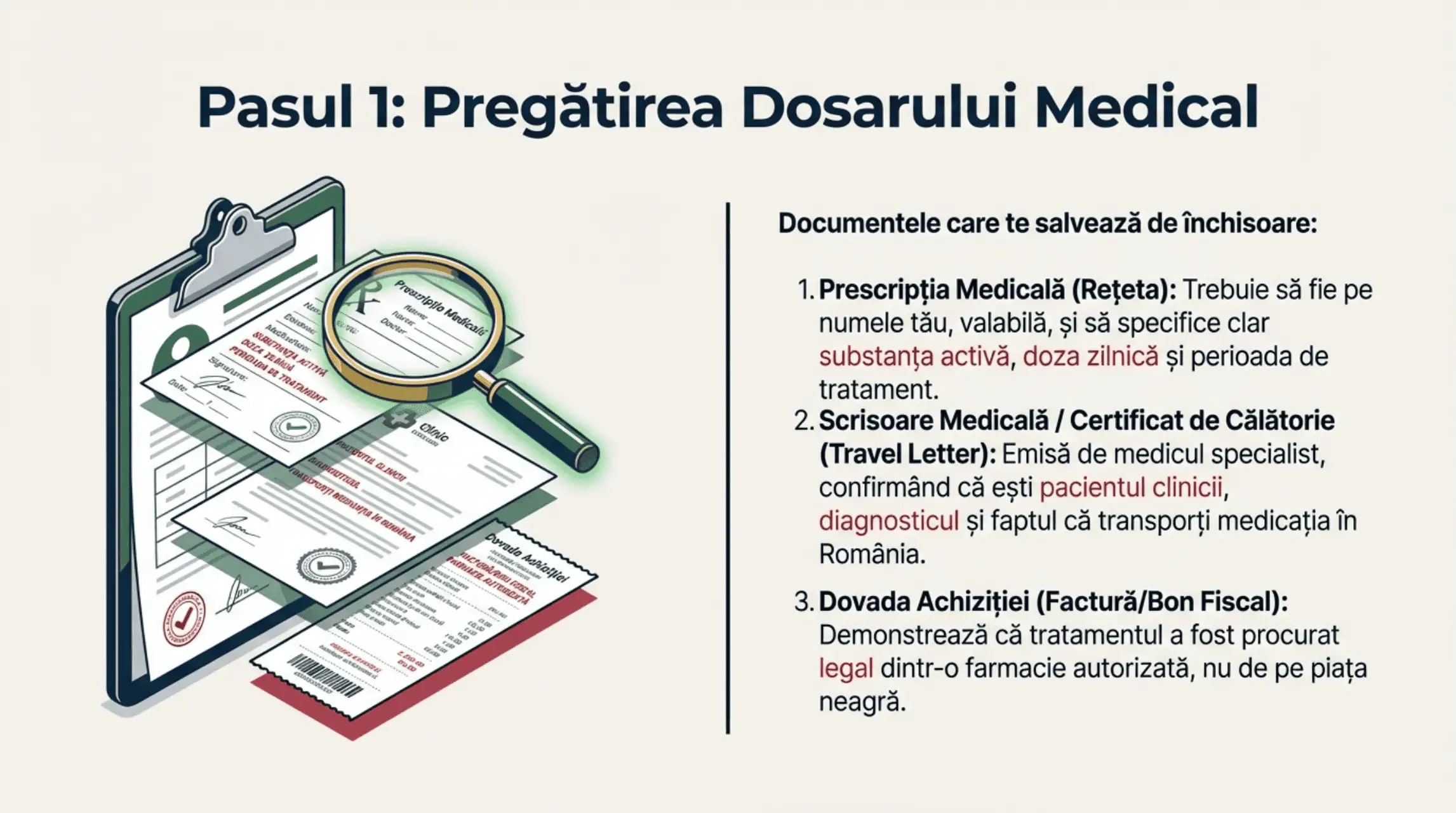 Pasul 1: Pregătirea dosarului medical