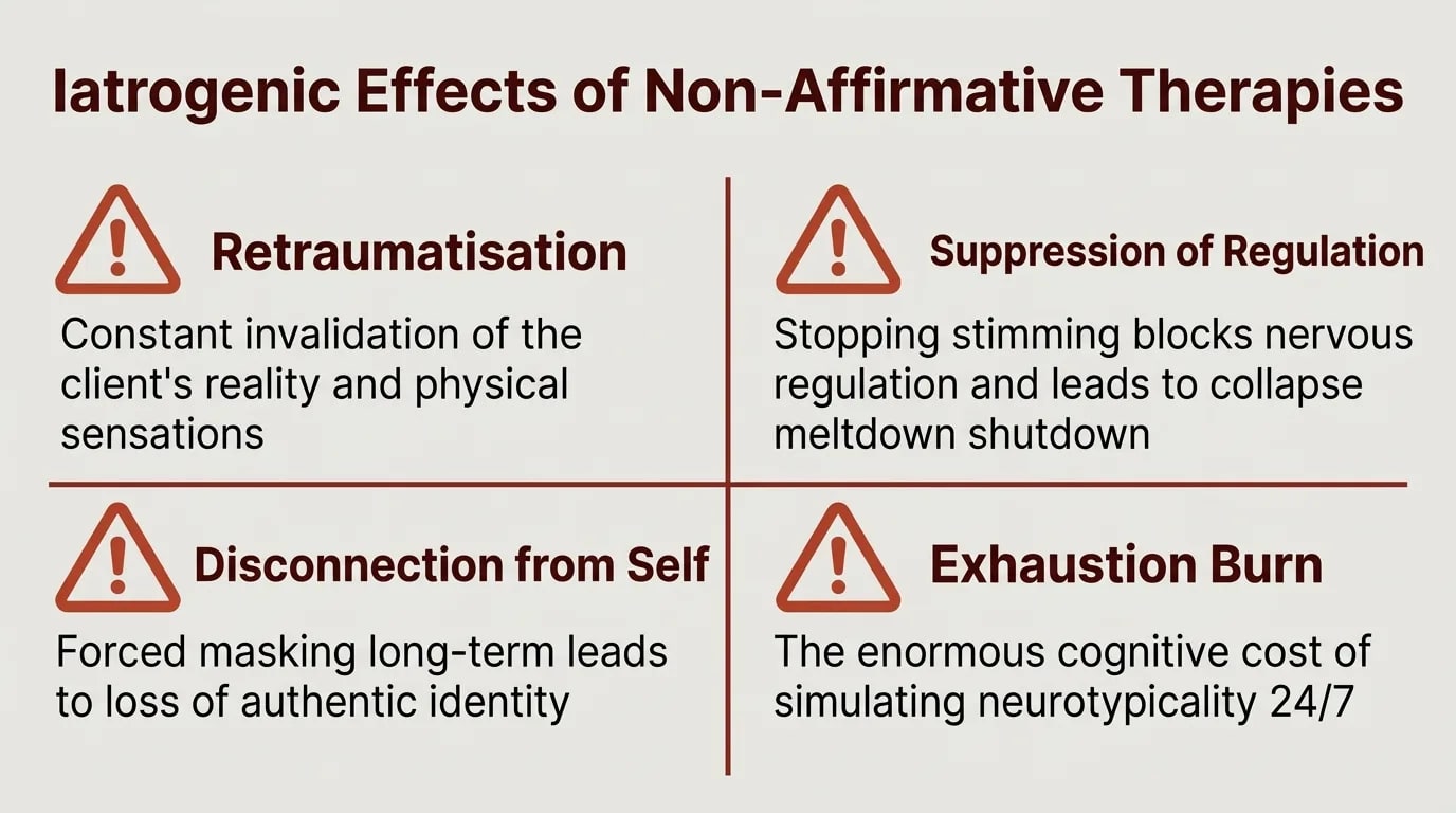 Iatrogenic effects of non-affirmative therapies
