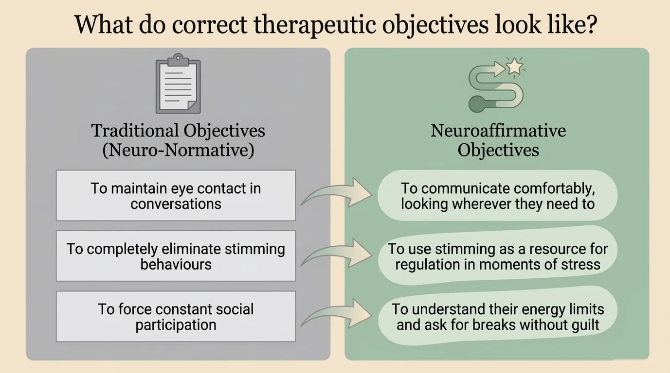 What Do Proper Therapeutic Goals Look Like? Comparison between traditional neuro-normative goals and neuro-affirming goals