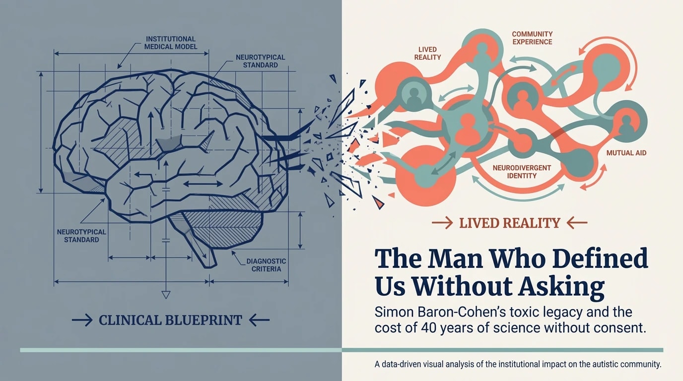 The Man Who Defined Us Without Asking — cover infographic