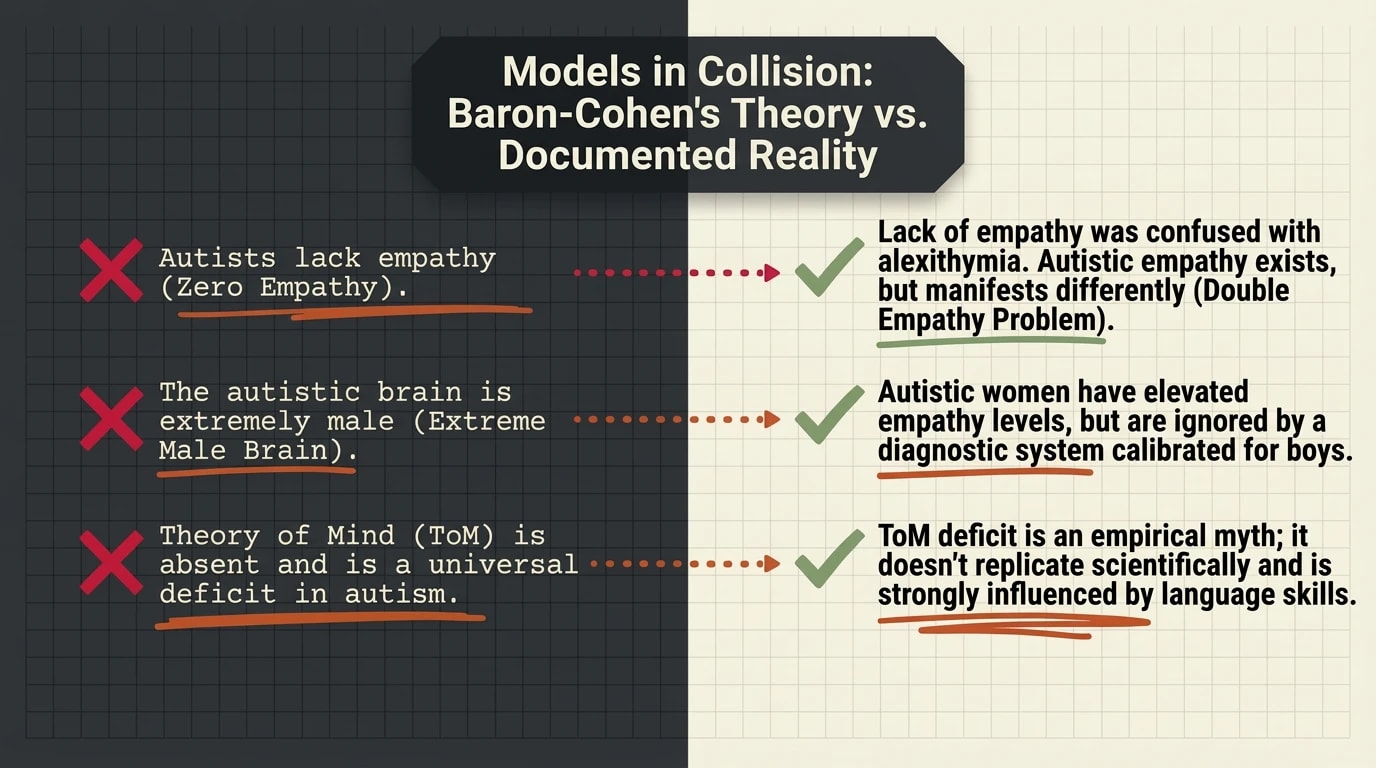 Models in collision: Baron-Cohen's theory vs. documented reality