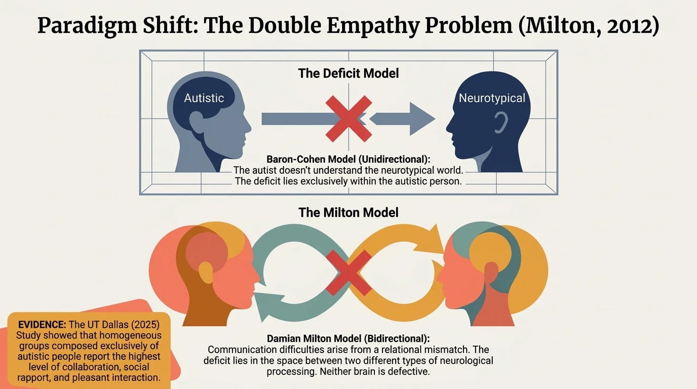 From deficit to reciprocity: The Double Empathy Problem — Baron-Cohen's model vs Milton's model