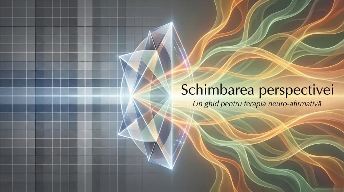 Schimbarea perspectivei — prisma de cristal transformă lumina rigidă într-un spectru fluid de culori