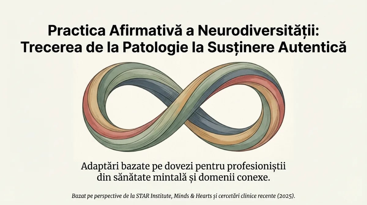 Practica Afirmativă a Neurodiversității: Trecerea de la Patologie la Susținere Autentică — simbolul infinitului neurodiversității