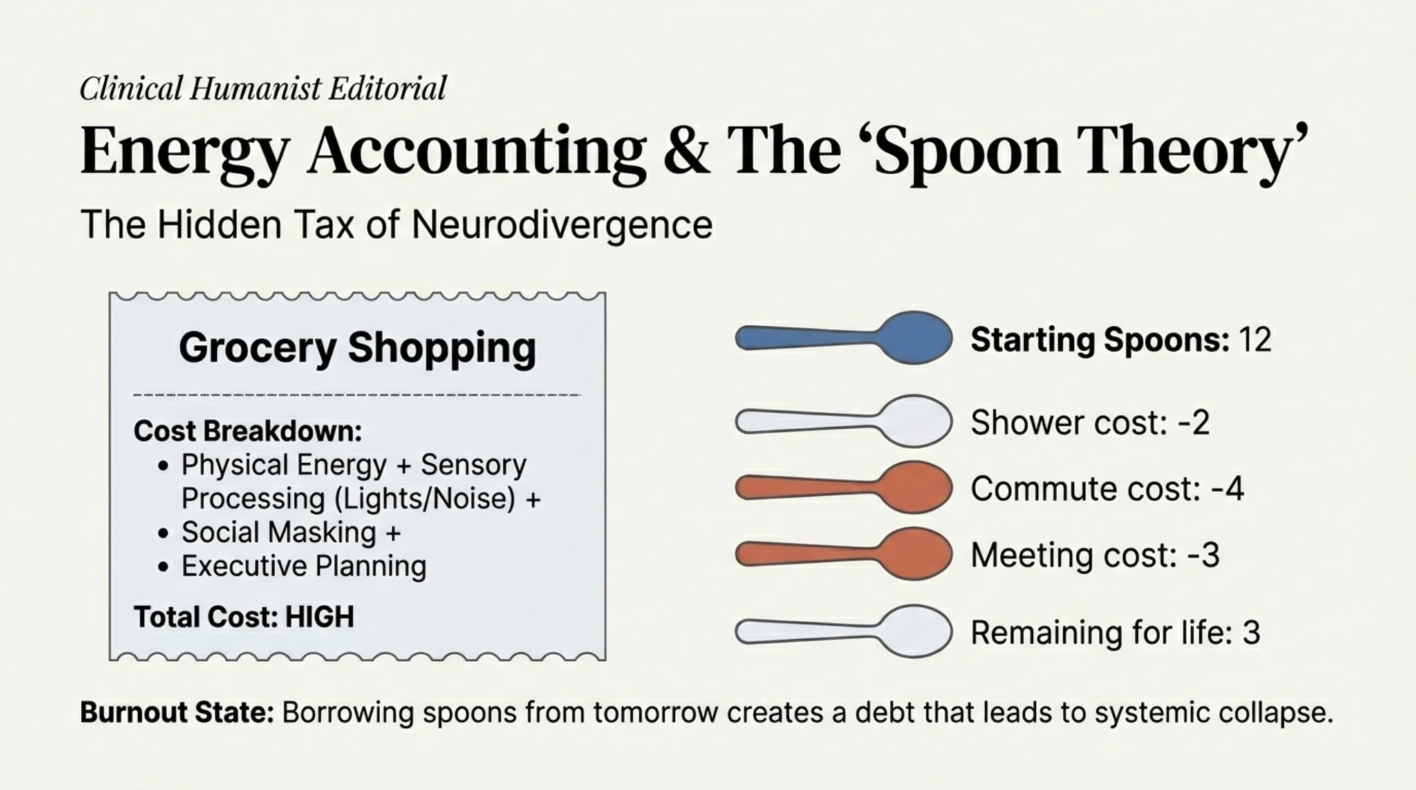 Visual guide Do's and Don'ts: Depression Model (social pressure, intense exercise) vs. Neuro-affirmative Model (sensory rest, validation, special interests)