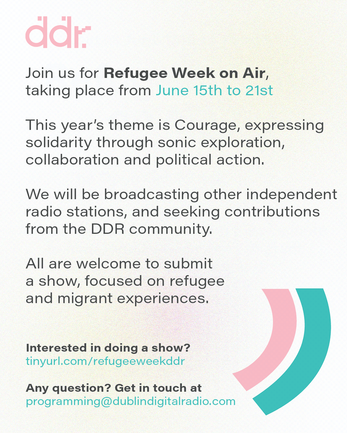 Refugee Week on Air: Submit a Show Proposal