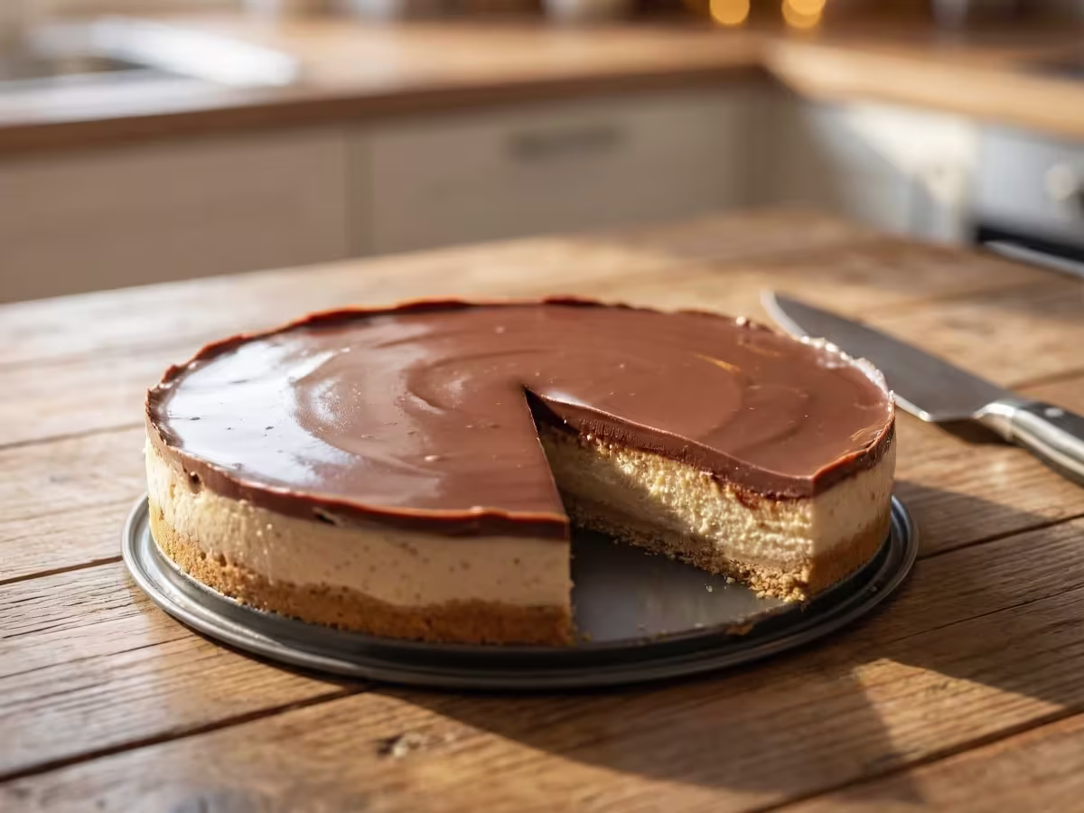 Fıstık Ezmeli Pişmeyen Cheesecake