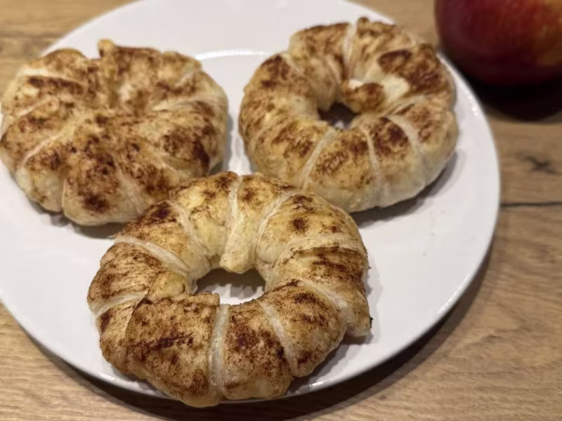 Appelringen in Bladerdeeg uit de Airfryer