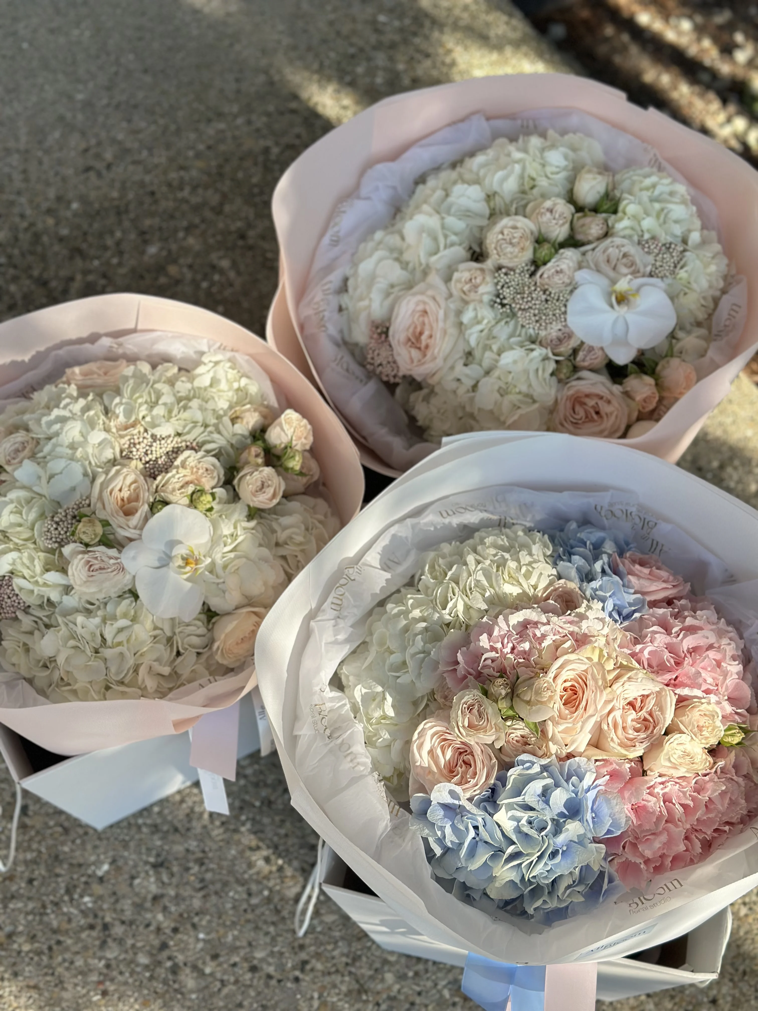 Pastel Hydrangea & Rose Bouquet