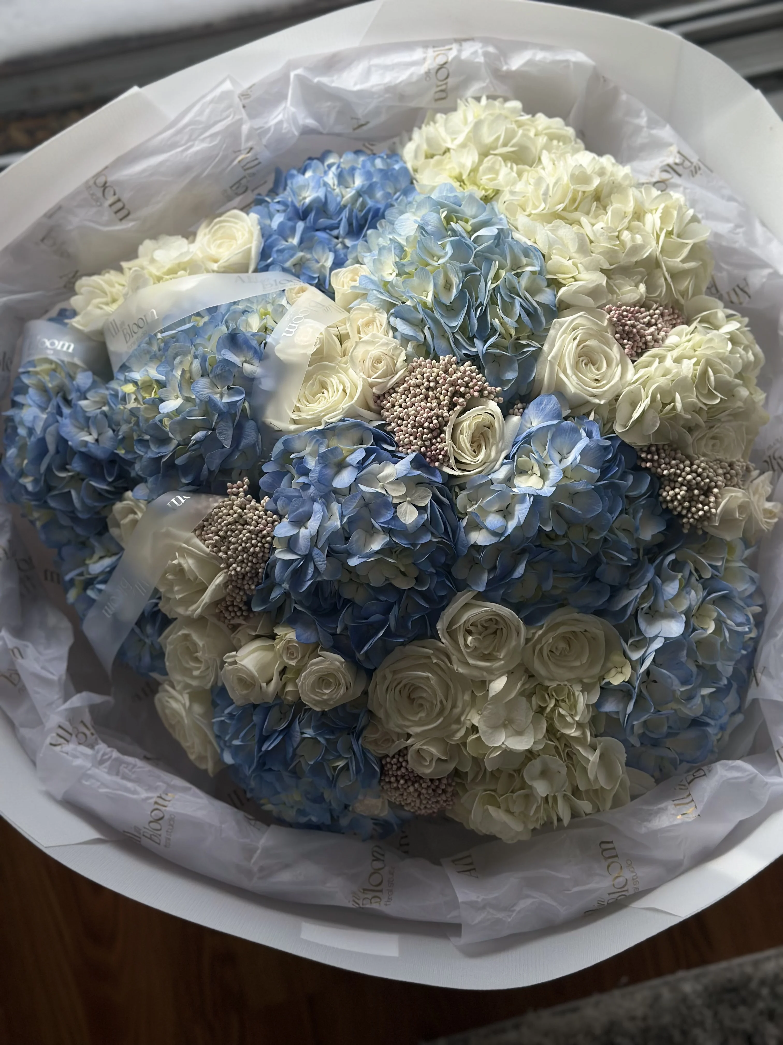 Blue Hydrangea Garden Bouquet