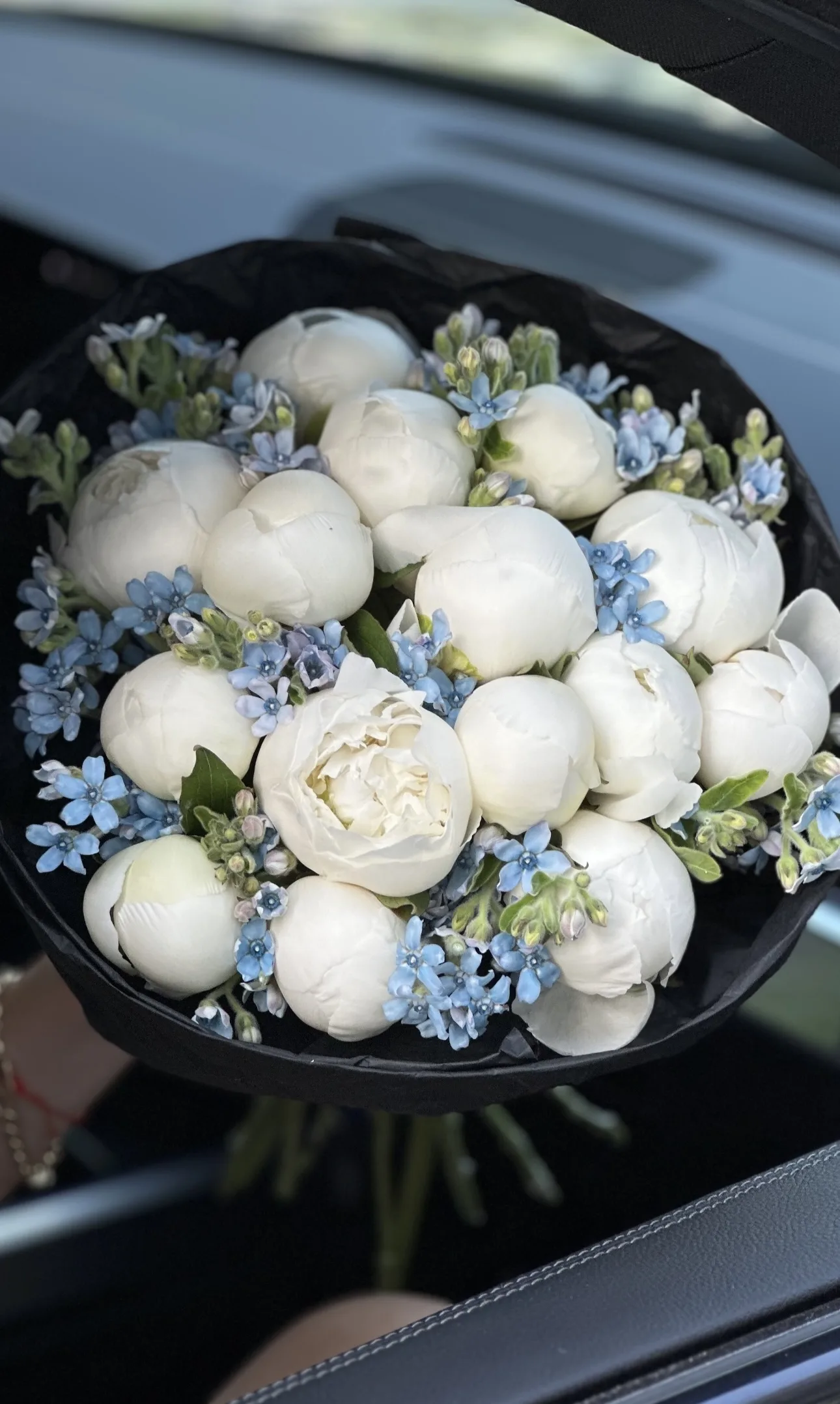 Blue Whisper Peony Bouquet