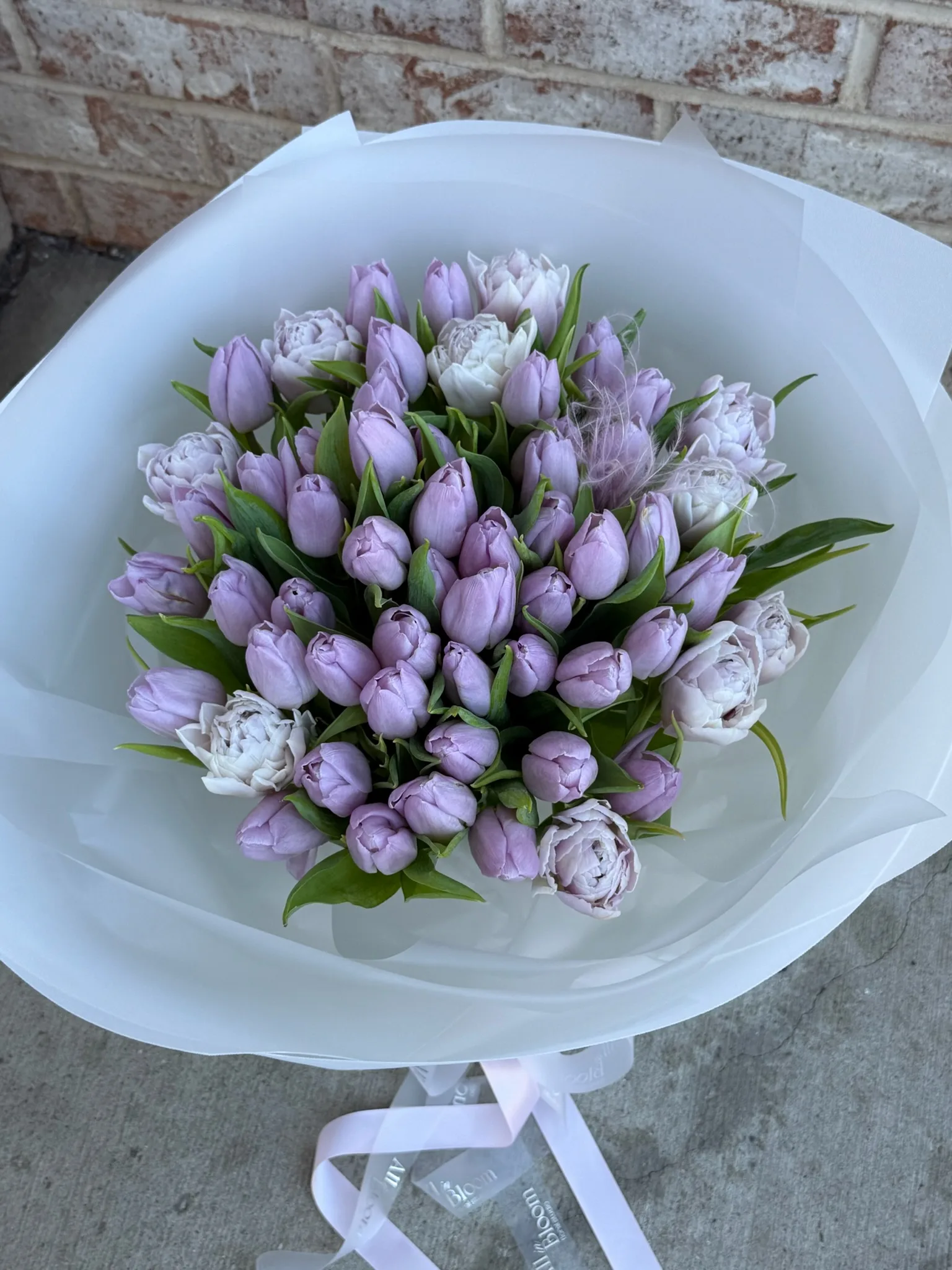Lavender Dream – 70 Tulips Bouquet