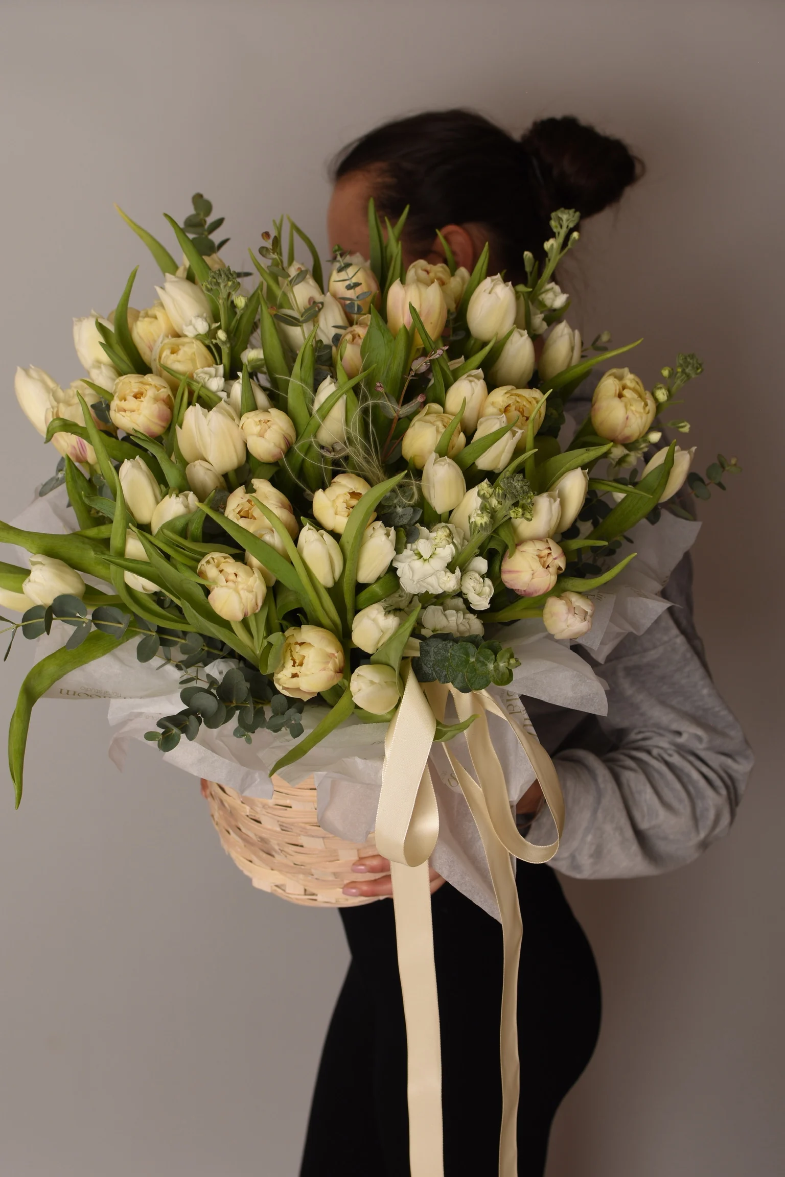 Soft Garden Tulip Basket