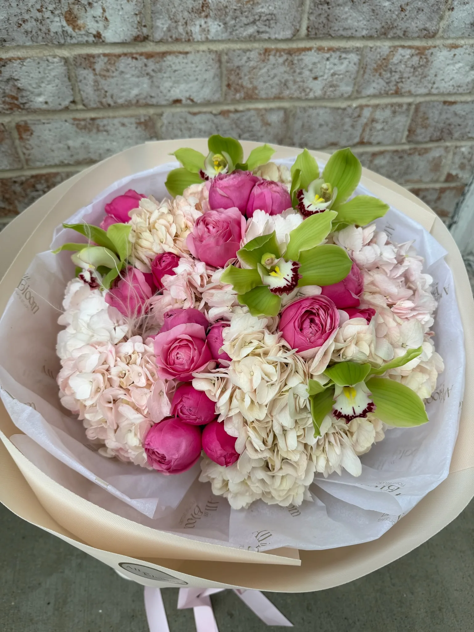 Spring Mix Bouquet with Hydrangea & Cymbidium