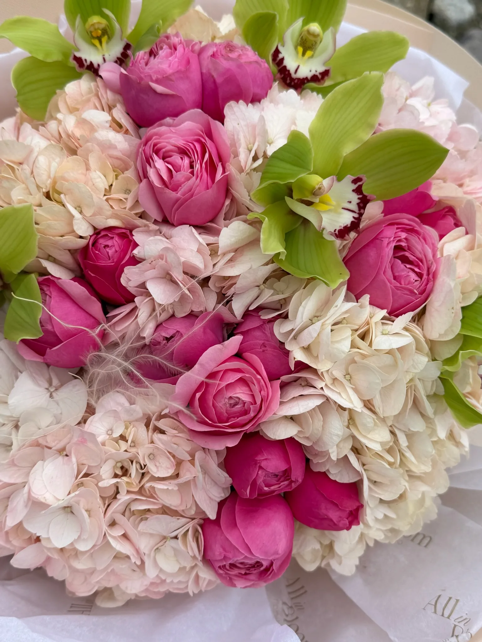 Spring Mix Bouquet with Hydrangea & Cymbidium