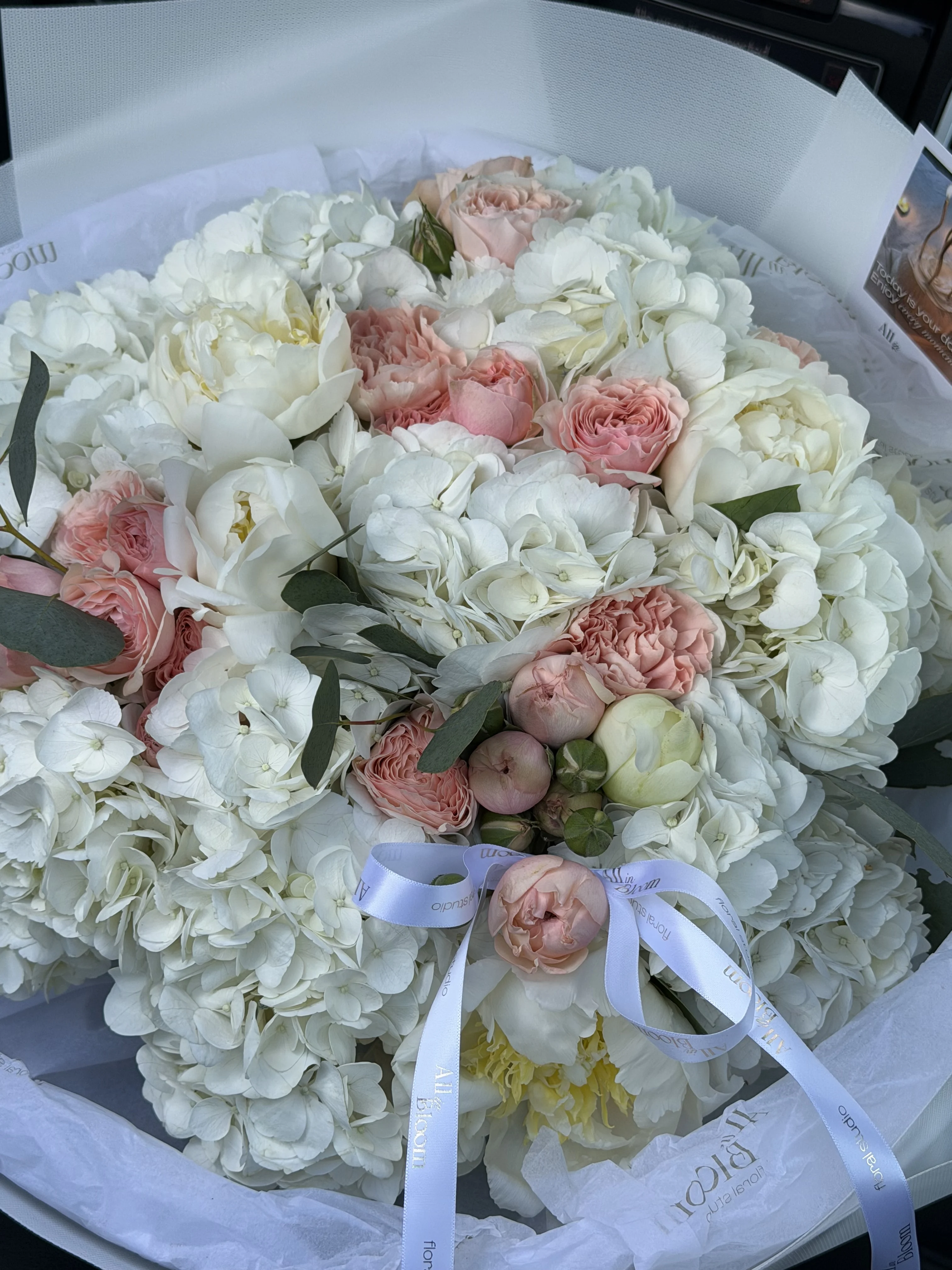 Cloud of Peonies & Garden Spray Roses