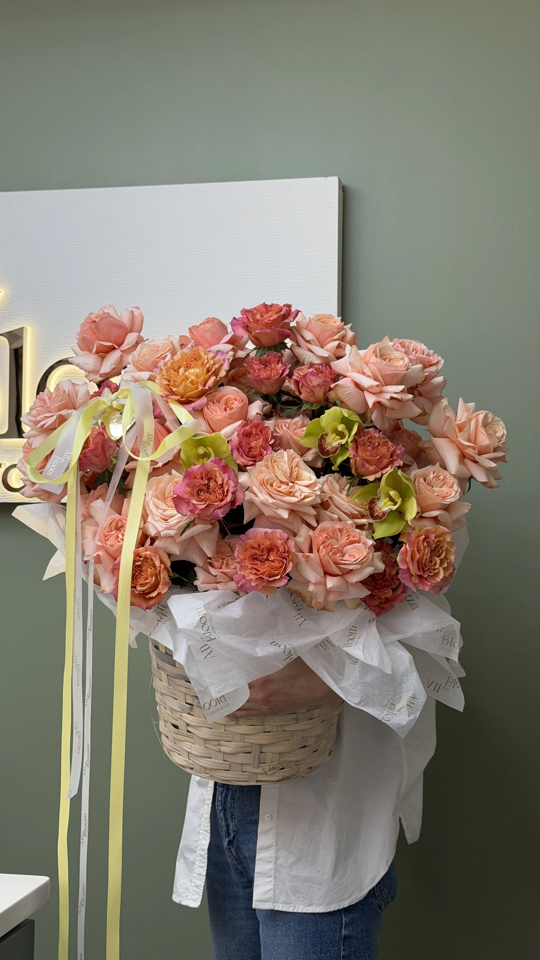 French Rose Garden Basket