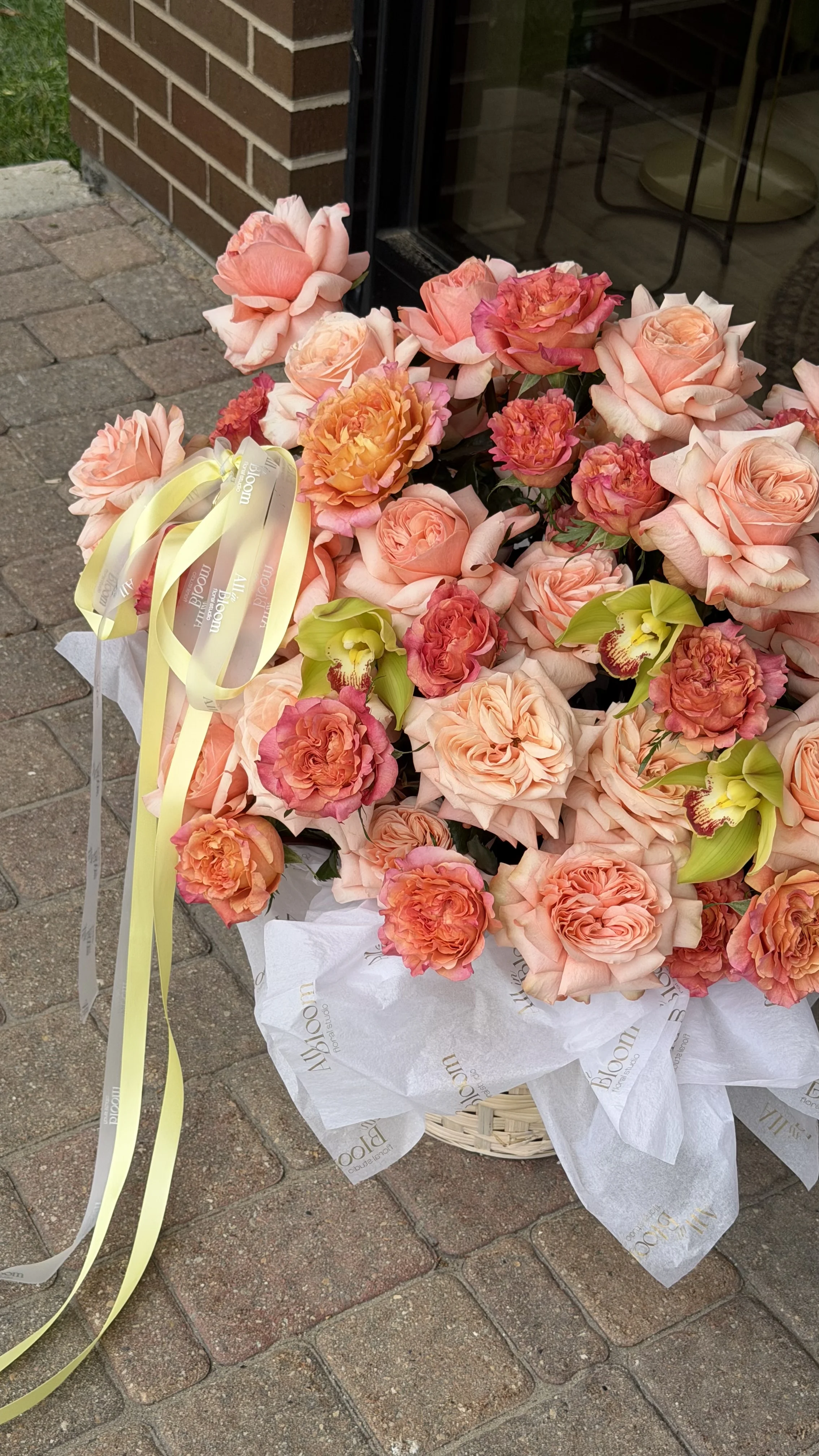 French Rose Garden Basket