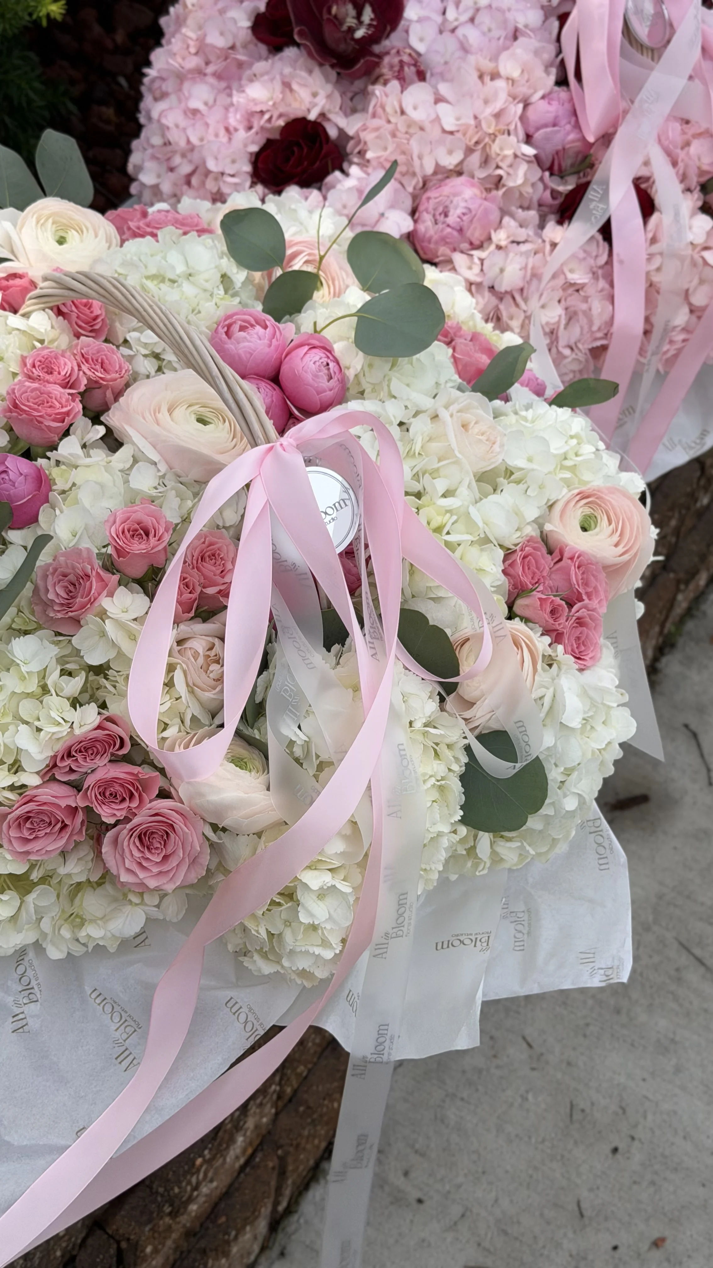 Pink Romance Luxury Flower Basket ✨