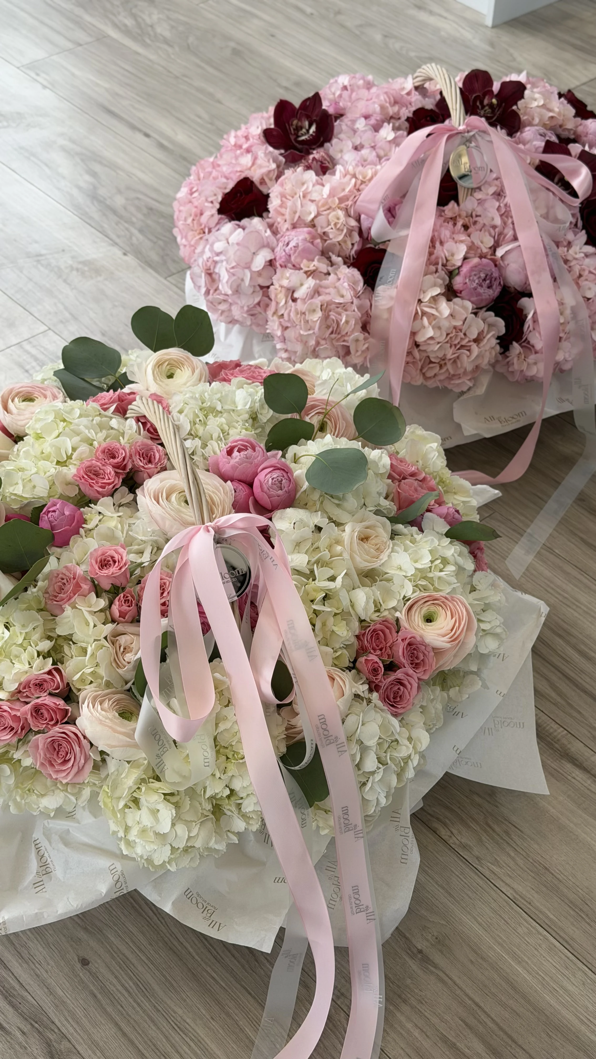 Pink Romance Luxury Flower Basket ✨
