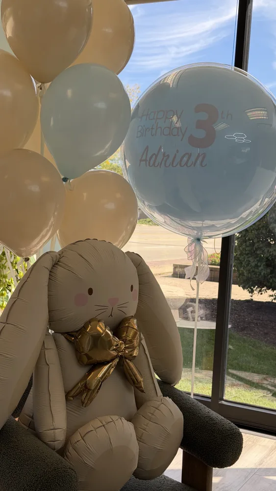 Sweet Bunny Birthday Balloon Set