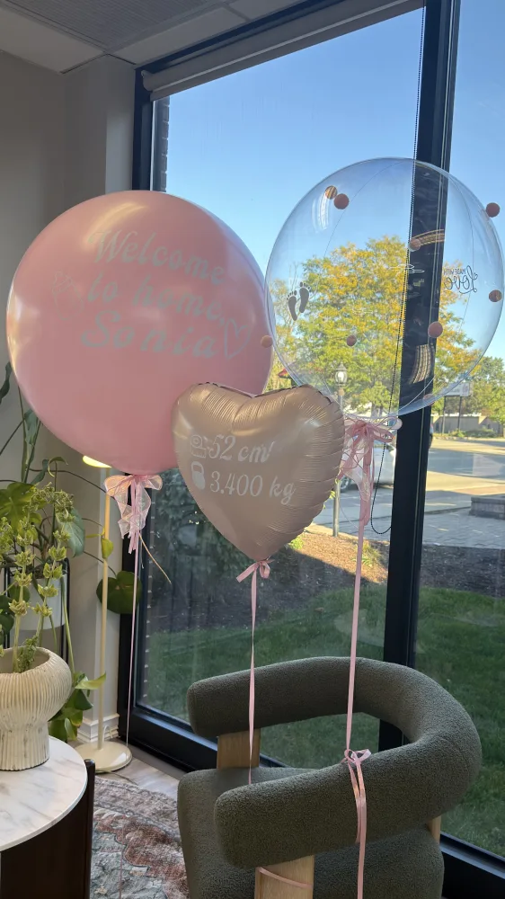 🎀 Welcome Baby Girl Balloon Set