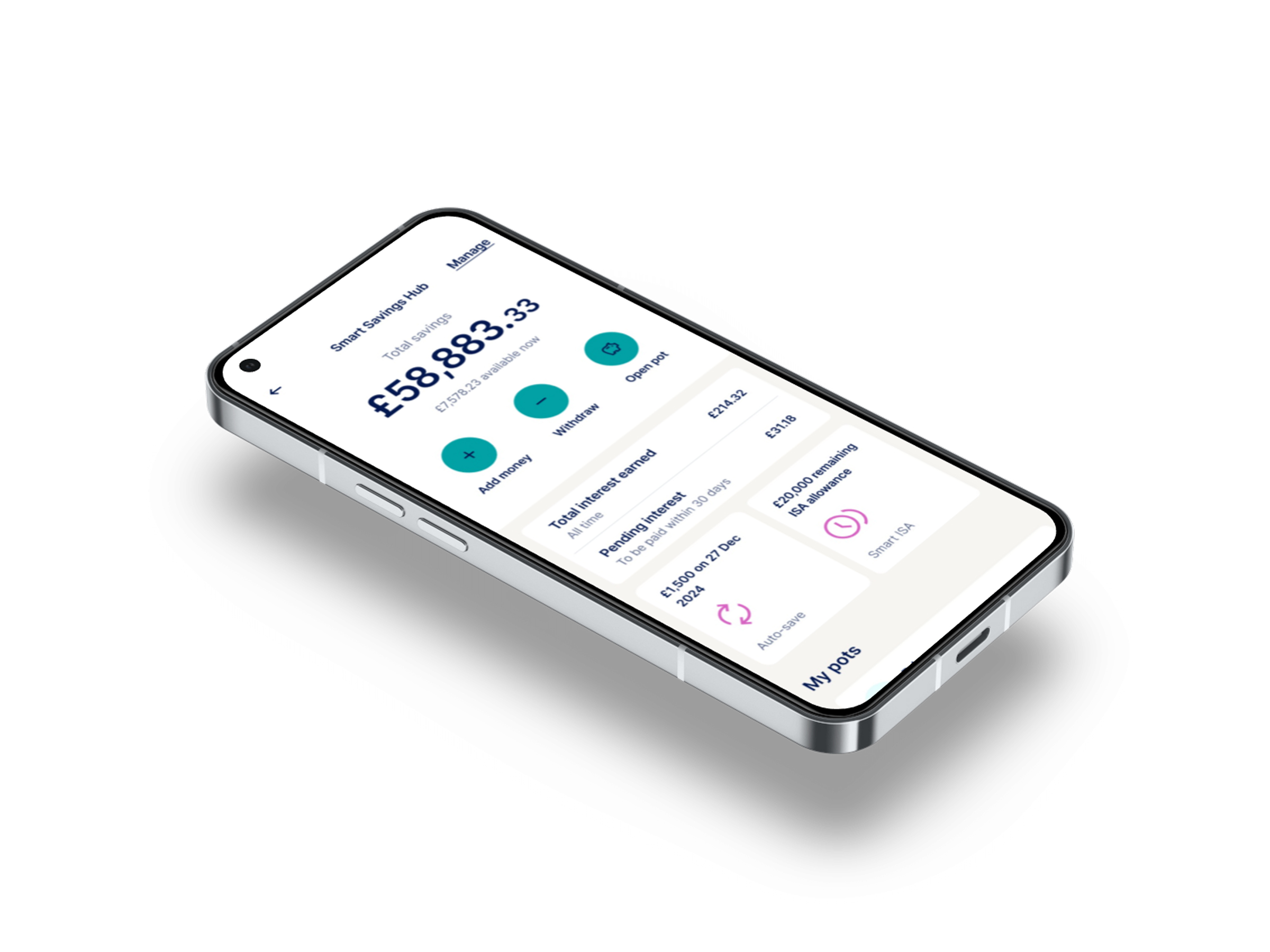 Savings dashboard final designs
