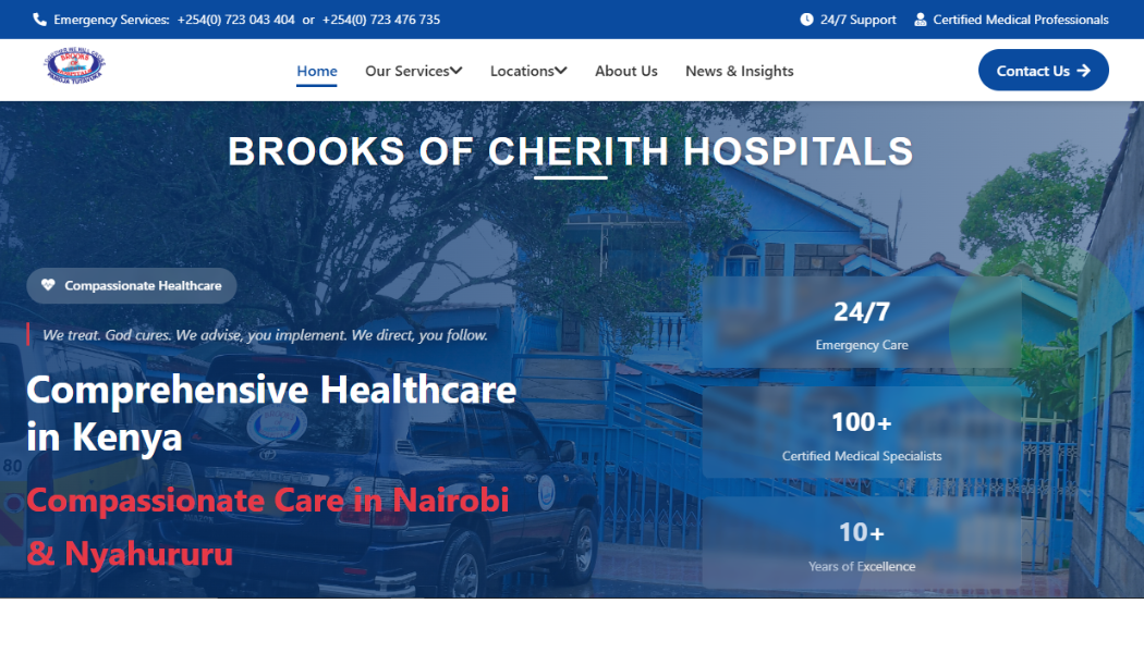Brooks of Cherith Hospital Website