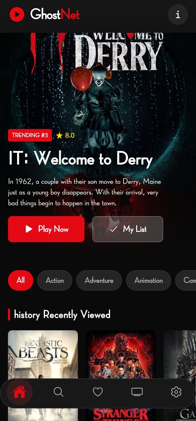 GhostNet Mobile Screenshot
